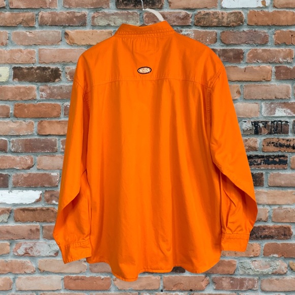 Harley-Davidson Orange NHRA Twill Men’s Button Down Shirt - Picture 3 of 10
